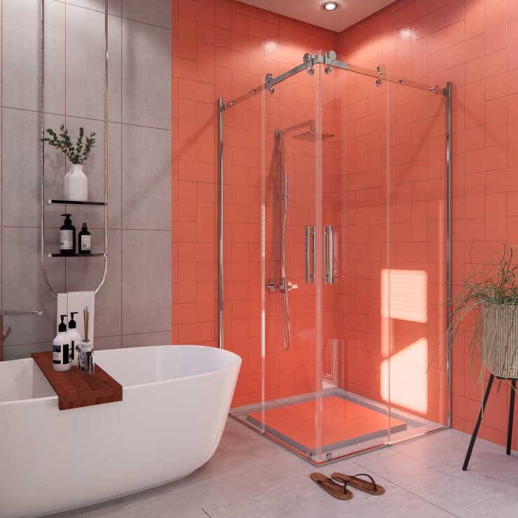 Askılı parlak duşakabin