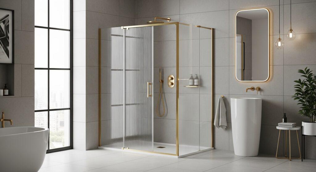 Nervürlü Gold Duşakabin