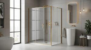 Nervürlü Gold Duşakabin