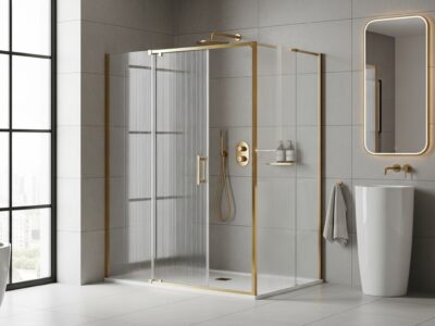 Nervürlü Gold Duşakabin