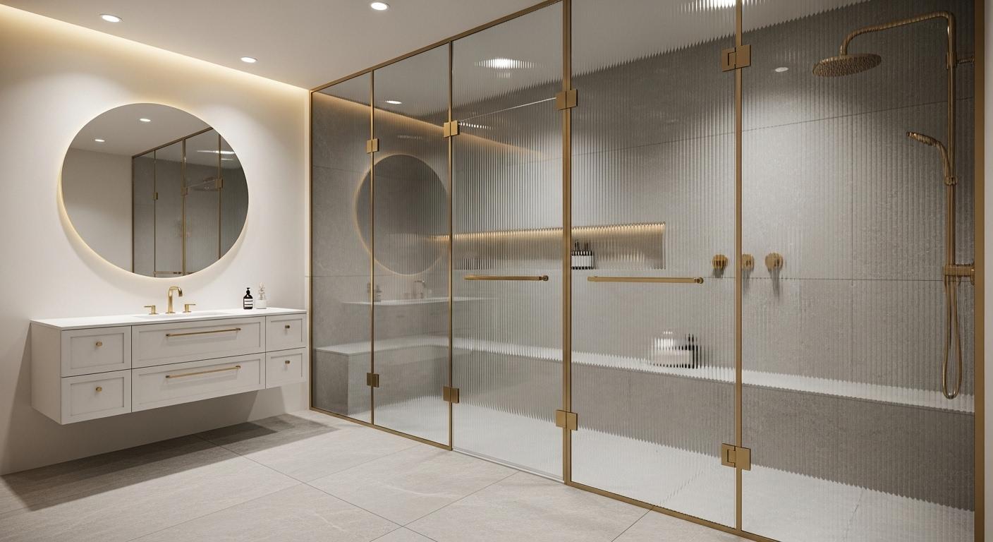 Nervürlü Bronz Duşakabin