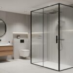 Erenler Nervürlü Siyah Duşakabin